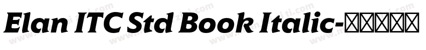 Elan ITC Std Book Italic字体转换
